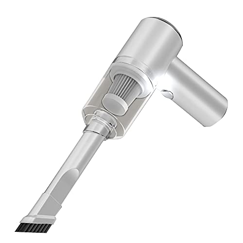 Shop-Always ワイヤレス ハンディクリーナー 掃除機 コードレス ハンディクリーナー 車載掃除機 車用掃除機 家 車 乾湿両用 USB カークリーナー 強力吸引 ハイパワー パワフル 車載用品 超軽量 小型 コンパクト 充電式 LEDライト SN