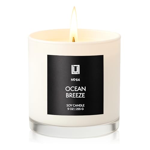 Lulu Candles | Ocean Breeze | Luxury Scented Soy Jar Candle | Hand Poured in The USA | Highly Scented & Long Lasting (9 Oz.)