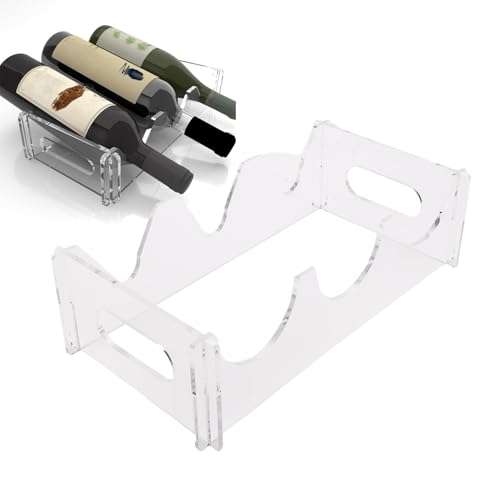 Soporte para 3 Botellas de Vino Acrílico Transparente miniatura 1