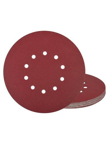 225mm Schleifpapier Körnung 120, 15 Stück Schleifscheiben 225mm Klett Schleifblätter für Holz, Metall & Lack(10 Loch) 225mm Schleifpapier Körnung 120, 15 Stück Schleifscheiben 225mm Klett Schleifblätter für Holz, Metall & Lack(10 Loch)