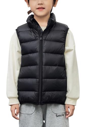 Happy Cherry Boys Girls Puffer Vest Winter Warm Lightweight Sleeveless Snow Vest Jacket Padded Waistcoat