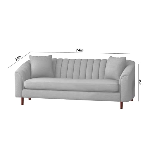 Image of Doraldo 3 + 2 Seater Sofa Set for Living Room (Grey) Premium Fabric Sofa