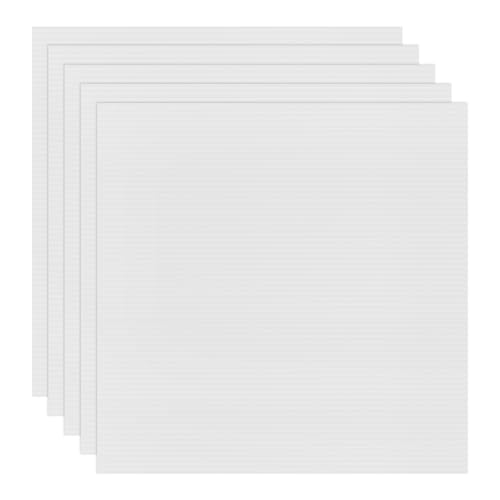 Image of M METERXITY 5-Pack Corrugated Plastic Sheets, 16 Inch x 16 Inch Waterproof Blank Corrugated Poster Board Yard Signs for Garage Sale /Office /Classroom /Party /Lawn Sign Road [3mm Thick, White]