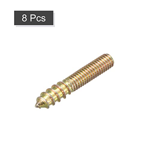 Image of uxcell M6x35mm Hanger Bolts, 8pcs Double Ended Thread Dowel Screws for Wood Furniture