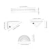 HONMEET Math Class Supply 20cm Geometric Ruler Set Triangle Protractor for School and Office