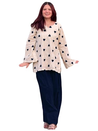 Image of ANNI Designer Farshi Salwar Suit for Women Viscose Embroidered | Co Ord Set for Woman | Straight Kurta Palazzo Outfit Round Neck V Slit Long Sleeve Ethnic Dress Womens Clothing