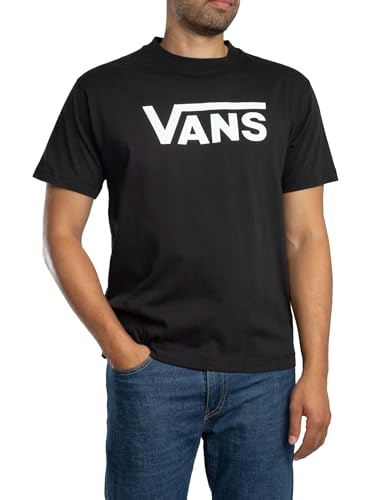 Vans Hombre Camiseta Clásica, Black/White, M