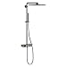 Produktbild Grohe SmartActive 310 Multijet THM Duo Viereckiges Duschsystem, eingebauter Thermostat, 3-strahlig, Antikalk-System, Euphoria-Serie, 59,6 x 31 x 110 cm, Graphit gebürstet (Ref. 26508AL0)