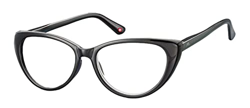Occhiali Da Lettura In Plastica Mr64 Di Montana In Plastica Nera + 3,00 Dpt