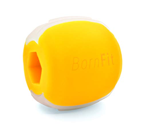 BornFit Jaw Exerciser - Jawline Exerciser For Men/Women - Jaw Shaper - Jaw Workout - Jawline Shaper - Face Exerciser - Jaw, Face And Neck Exerciser - Yellow (Expert-50 Lbs)
