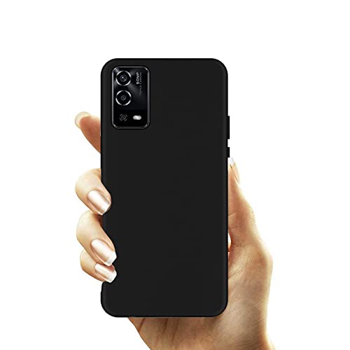 Image of HELLO ZONE Exclusive Matte Finish Soft Back Case Cover for Oppo A55 4G - Black