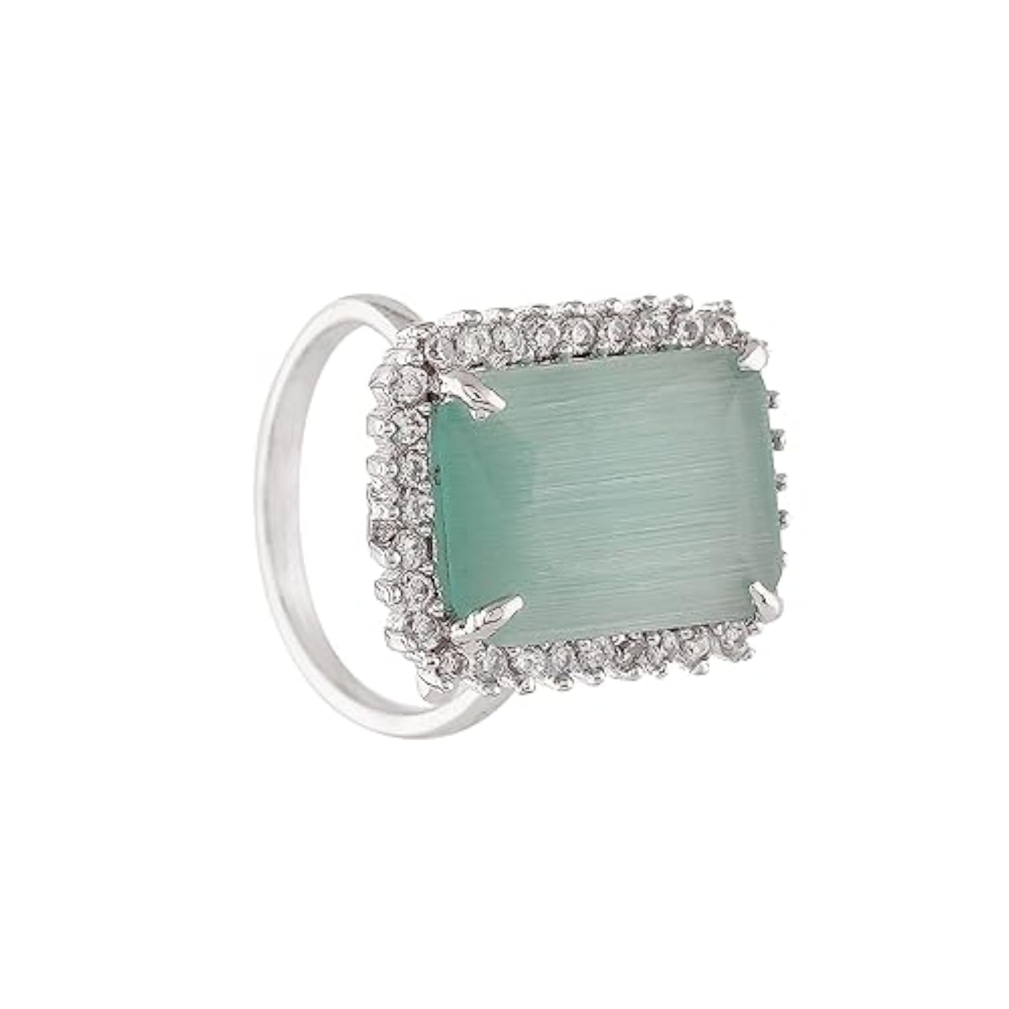Adjustable Finger Rings with CZ Stones