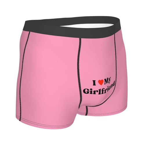 I Love My-Girlfriend Underwear I Heart Hot My G&F Valentine'S Day Birthday Boxer Brief Men Gifts Guys Mens Short Black3