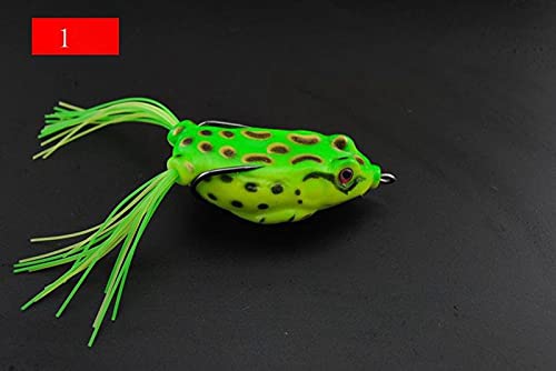 FNAPE Angelköder 5er Set, 6.5CM 12G Kunstköder Raubfisch Raubfischköder Oberflächenköder Froschköder Weiche Köder Frosch Angelköder Wobbler Für Barsch Forelle Hecht Zander Süßwasser Salzwasser