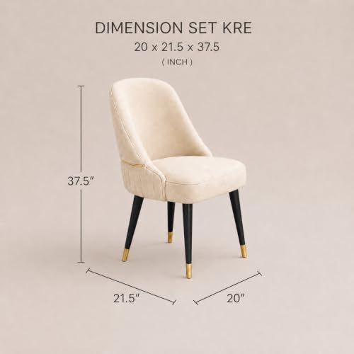 Image of WOODEN SPACE 4 Seater Wooden Dining Table Set | Urban Marble Top Dining Table with Chairs for Dining Room & Kitchen (Modern Grand Aura Beige) (42 x 42 x 30 inch)
