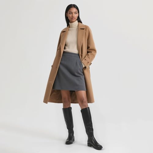 Knee High Boots Women Faux Leather Elastic Boots Low Heel Round Toe Side Zipper Fall Long Tall Boots for Women4