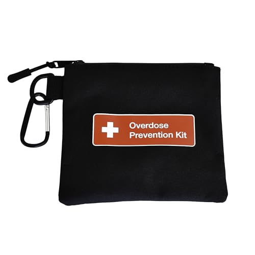 Image of Naloxone Overdose Prevention Kit Canvas Bag | Holds Two Naloxone Nasal Spray and Accessaries (Empty Case, Naloxone not Included) (Black, 100 Units)