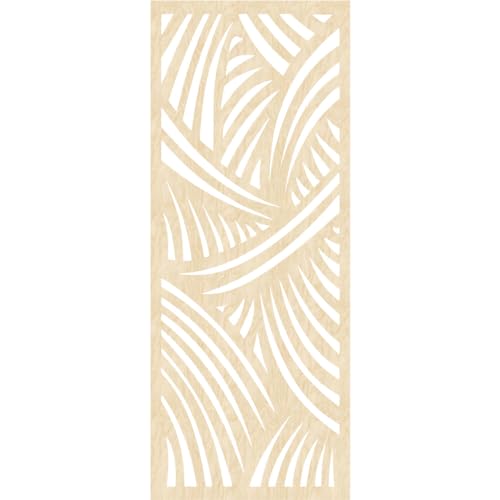 Image of 25 3 /8 inchW x 64 3 /8 inchH x 3 /8 inchT Chester Decorative Fretwork Wood Wall Panels, Birch