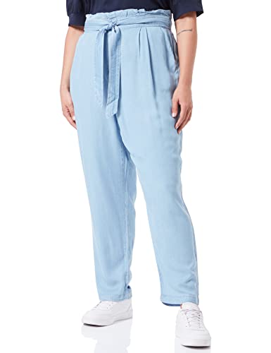 VERO MODA CURVE VMLILIANAEVANY HR Loose ANK P GA Curve Pantalons, Bleu Jeans Clair, 46W x 32L Femme Cover