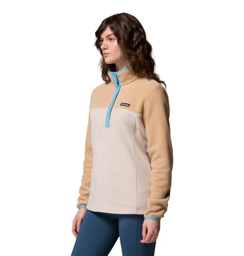 Image of Columbia Womens Benton Springs Half Snap II Pull Over Fleece Jacket, Dark Stone /Canoe /Vintage Blue, 3X