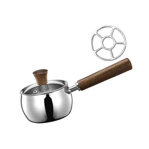 KESOTO Cacerola con Tapa cocinando Olla Mini Sopa Sopa Cacerola para Hacer Salsas calentando Leche estarando Restaurante de Viajes, 6.5x25cm