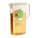 Jarra De Agua Con Infusor De Frutas, Tarro De Bebida De 2 Litros Con Tapa E