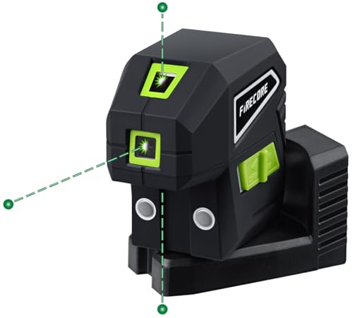 Firecore 3 Spot Laser Level Green Beam Self-Leveling Laser Plumb Bob with Magnetic Base 131-Foot Range 2 AA Batteries and Carry Pouch Included - F301G