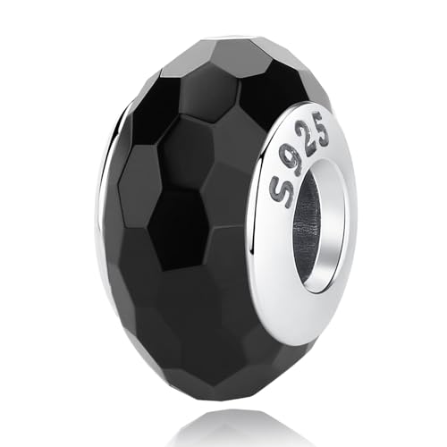 Nbsameng Murano Glass 925 Sterling Silver Charms Transparent Flower Bead Multiple Colors for Women Bracelet & Necklace Jewelry Gifts