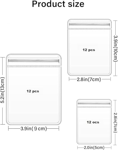 Image of 36 Pcs Transparent Jewellery Storage Pouches | Clear PVC Zip Lock Covers for Rings, Earrings, Necklaces & Accessories | Durable Jewellery Organizer Bags (Transparent, Pack of 36)
