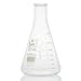Globe Glass, Erlenmeyer Flask, 4000mL, Heavy Duty, Narrow Mouth, Dual Graduations, ASTM E1406, 1/Box
