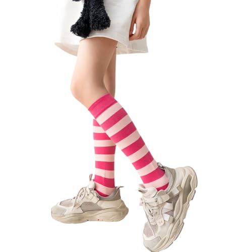 Dopamine Rainbow Stockings Seamless Cotton Knee Length Socks Candy Rainbow Color Children Casual Boys & Girls Long Socks