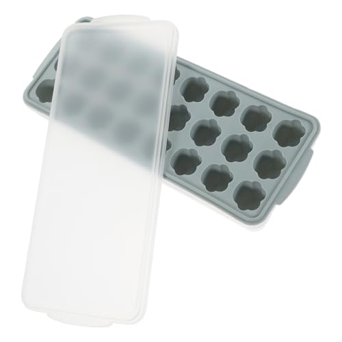 Bandeja de silicona para cubitos de hielo con tapa miniatura 1