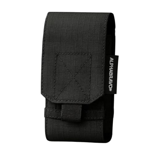 Porta Celular Tático Militar Modular Cinto Colete Bolsa Treco Capa Estojo Ripstop Profissional Universal Carteira (Preto)