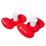 #GETFLOATY Hello Kitty Bow 2-Pack Floating Inflatable Coaster for Adults with Drink Holder | Bring Pool Parties to Life!