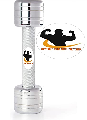 Image of PUMP UP Steel Dumbbells 2.5kg Set (Pair) / Chrome Plated Dumbbell For Home Gym Exercise And Professional Use /Dumbles For Men And Women Beginners And Advance User (5kg)