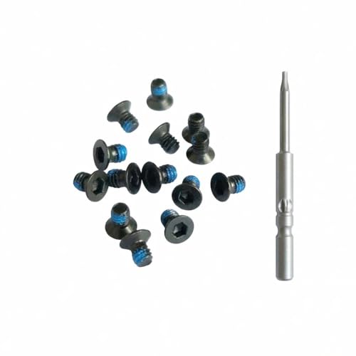 Wallet Replacement Screws Kit - Anti-Loosening Screws Compatible with The Ridge Wallet & Minimalist Metal RFID Wallets Includes Hex & T5 Torx Screwdrivers 16pc Maintenance Repair Set (Black)