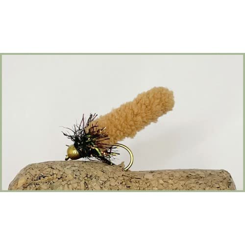 mop mosche, confezione da 6 giallo Goldhead Fritz Collar mop pesca mosche, taglia 8 gancio mop mosche, confezione da 6 giallo Goldhead Fritz Collar mop pesca mosche, taglia 8 gancio