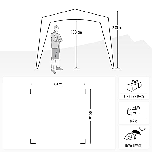 Qeedo Quick Space Camping Pavillon (3x3m) con