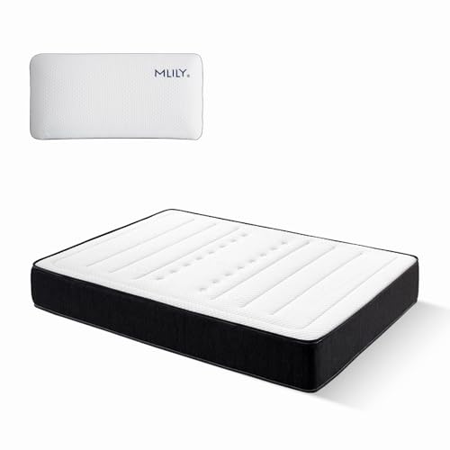MAXCOLCHON Pack Colchón viscoelástico VISCO Confort Plus de Alta firmeza, transpirabilidad y adaptabilidad. Tratamiento antiácaros + Almohada Viscoelástica (90X190)