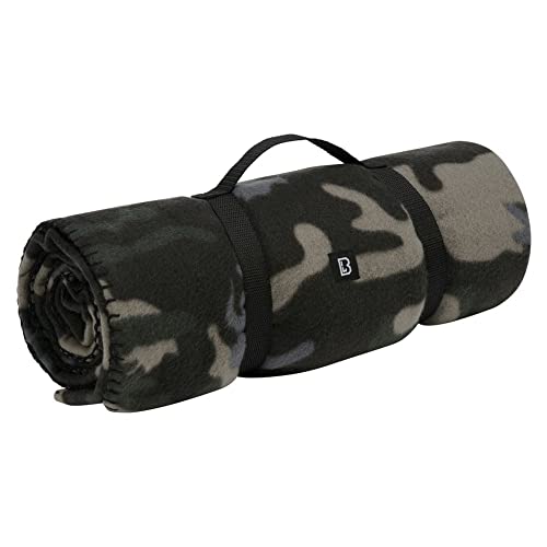 Brandit FLEECEDECKE BW Army Outdoor Winter Decke Fleece Bundeswehr CAMPINGDECKE, Farbe:Darkcamo