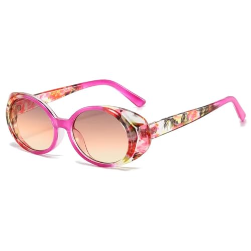 Lunettes de soleil rondes punk pour femme avec verres dégradés UV400 style rétro