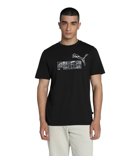 Image of PUMA Men's Cotton Graphic Print Regular Fit T-Shirt