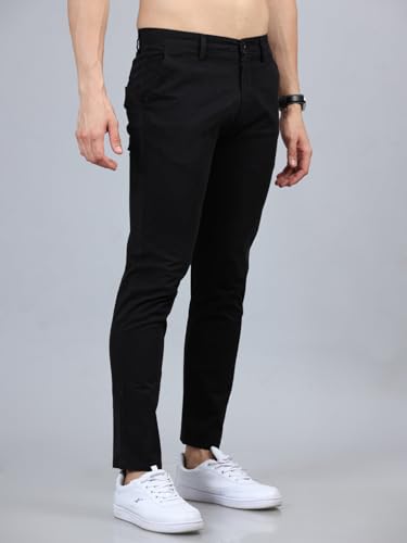 Image of Jack and Jini Men Casual Stretchable Cotton Pants | Chinos | Trousers (Regular Fit)