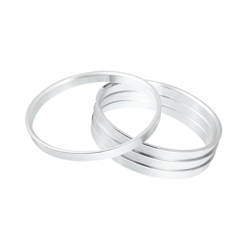 Hihaha 4pcs OD 112mm to ID 106mm Aluminium Alloy Car Hub Centric Rings Wheel Bore Center Spacer Durable Material