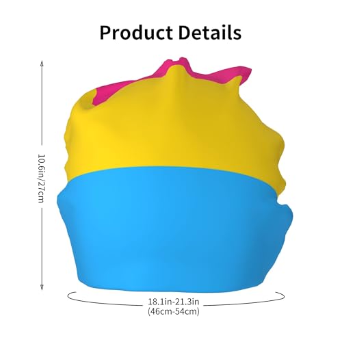 Pansexuality Pride Flag Children Hip Hop Knitted Hat Kids Elastic Leisure Knit Cap Warm Sleep Beanies Black2