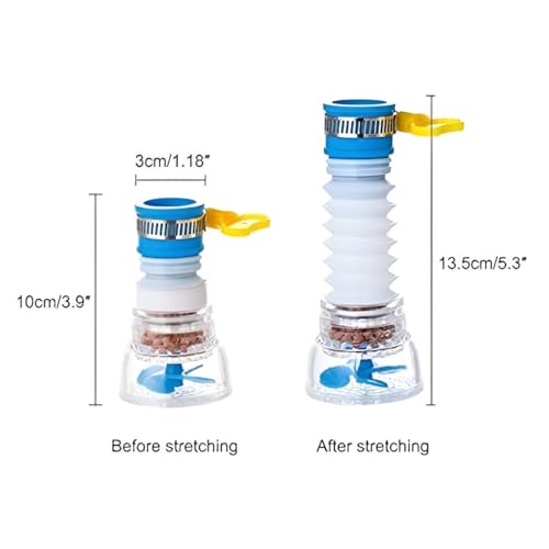 Image of Water Saving Movable Sink Faucet with Expandable Water Tap, Filtered Shower Head Attachment - Adjustable Swivel, Splash-Free, Eco-Friendly Water Flow Control(2PCS)