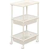 アイリスオーヤマ（株）（ＩＲＩＳ） ［MKW3W］ メタルポールワゴン MKW－3W ホワイト