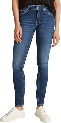 Calvin Klein Vaqueros Mujer Mid Rise Skinny Fit, Azul (Denim...