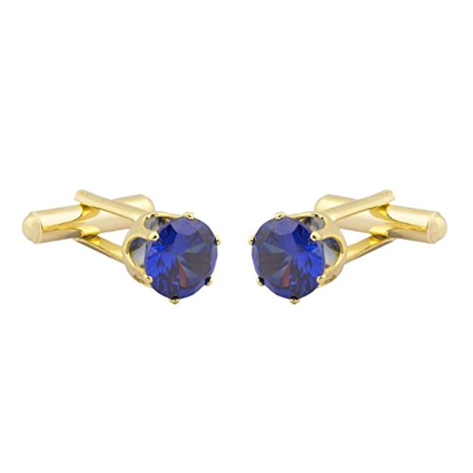 Gold Plated Fancy American Diamond Cufflinks for Men