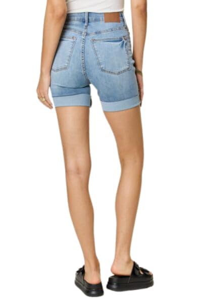 Judy Blue Cuffed Tummy Control Denim Shorts3
